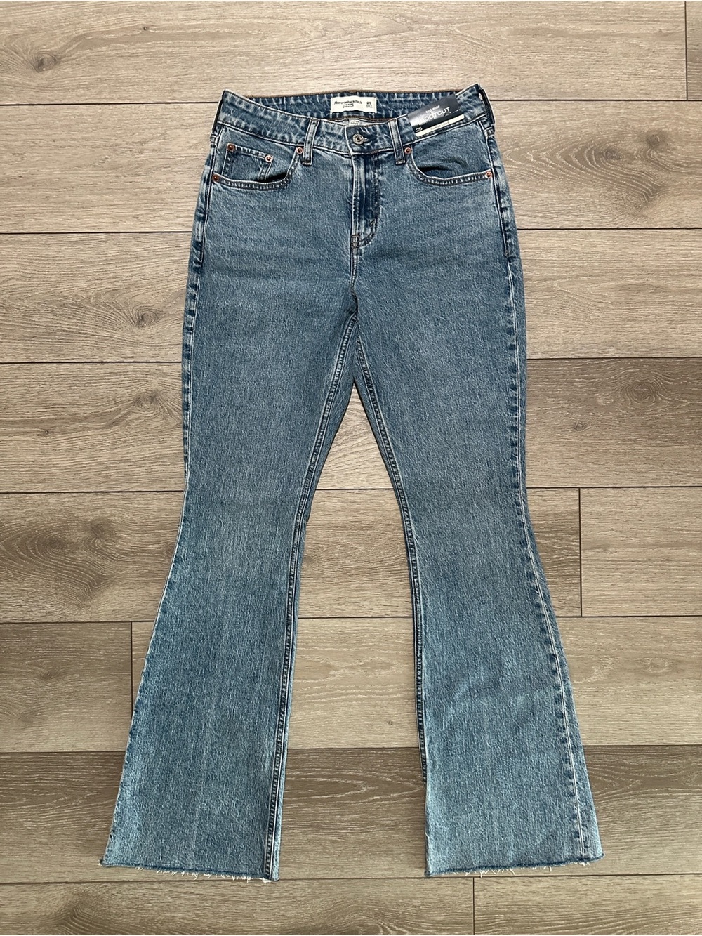 Abercrombie & Fitch Curve Love Mid Rise Bootcut Jeans